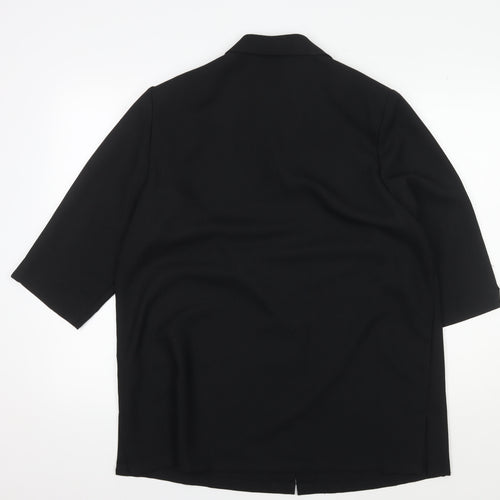 Eastex Women's Black Button-Up Shirt, Size 16
