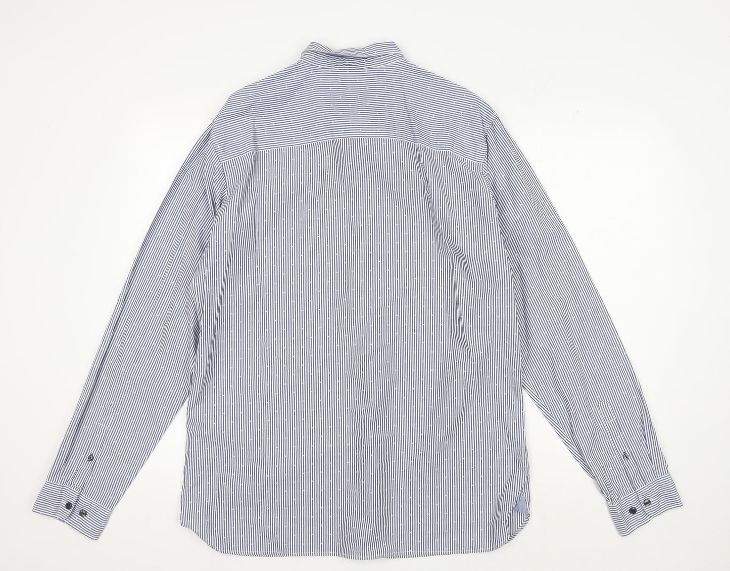 Jack & Jones Men's Blue Striped Long Sleeve Shirt XL