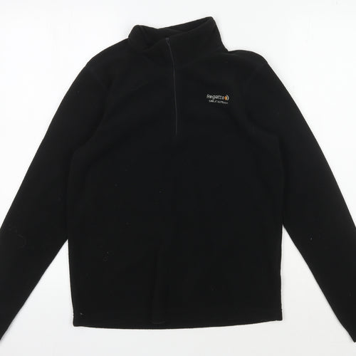 Regatta Black Fleece Unisex 1/2 Zip Pullover Hoodie