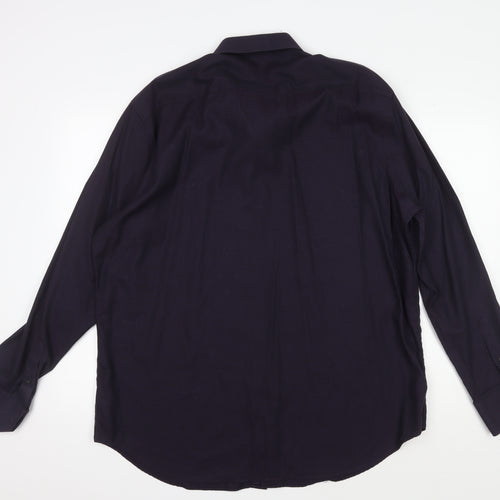 Jeff Banks Men's Black Slim Fit Long Sleeve Shirt 18