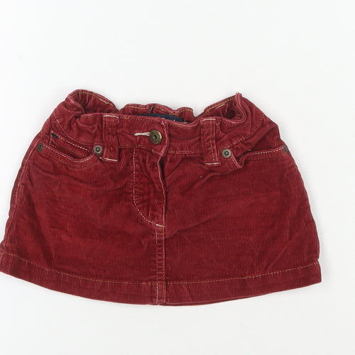 Mini Boden Girls Red Corduroy Mini Skirt, 18-24 Months