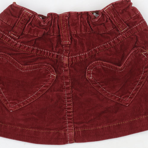 Mini Boden Girls Red Corduroy Mini Skirt, 18-24 Months