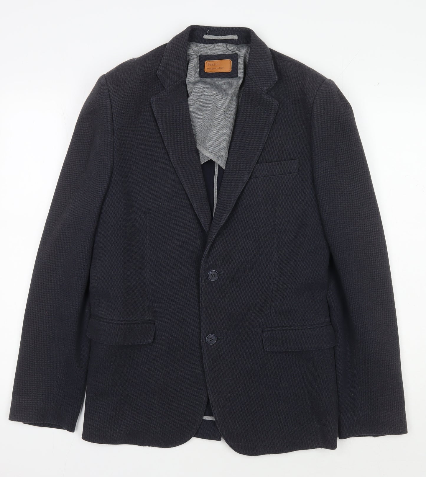 Feraud Men's Black Blazer Size 40 Classic Style