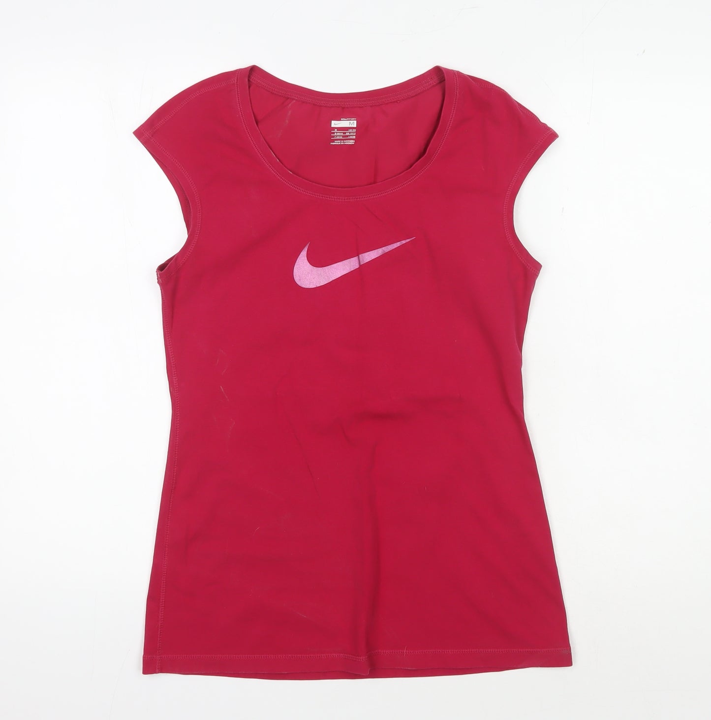 Nike Women's Red Sleeveless Gym T-Shirt M