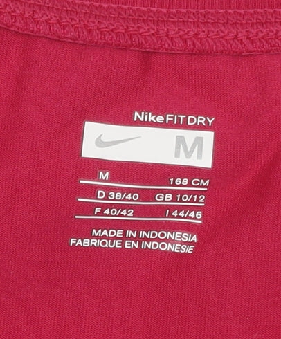Nike Women's Red Sleeveless Gym T-Shirt M