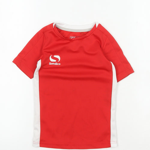 Sondico Boys Red Football T-Shirt 3-4 Years Jersey