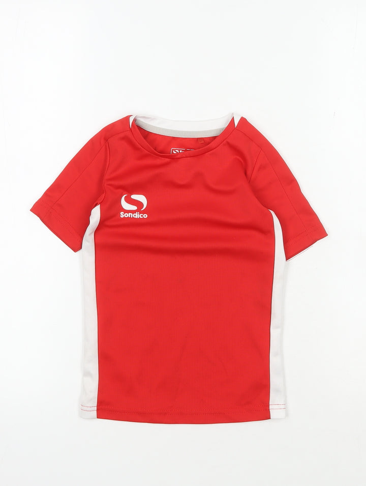 Sondico Boys Red Football T-Shirt 3-4 Years Jersey