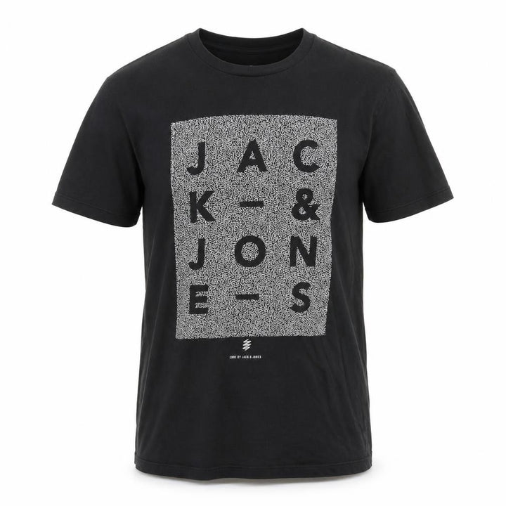 Jack & Jones Men's Black Graphic T-Shirt, Size L