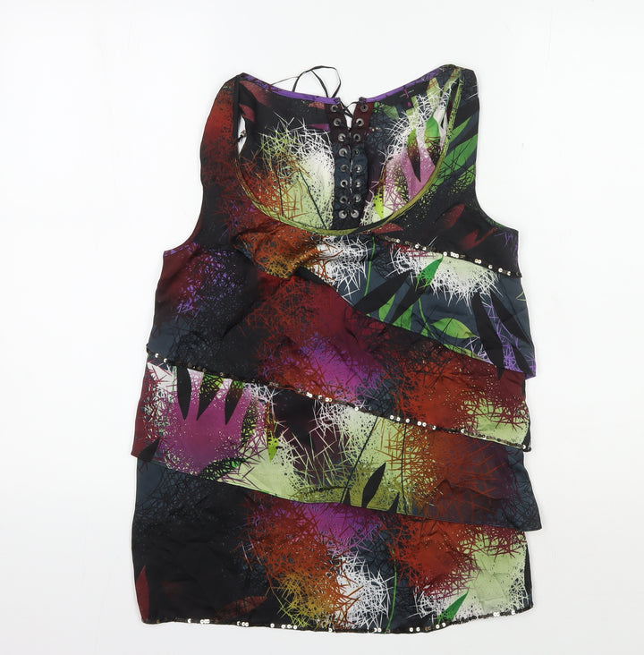 Jasper Conran Women's Multicoloured Sleeveless Tunic Blouse, Size 8