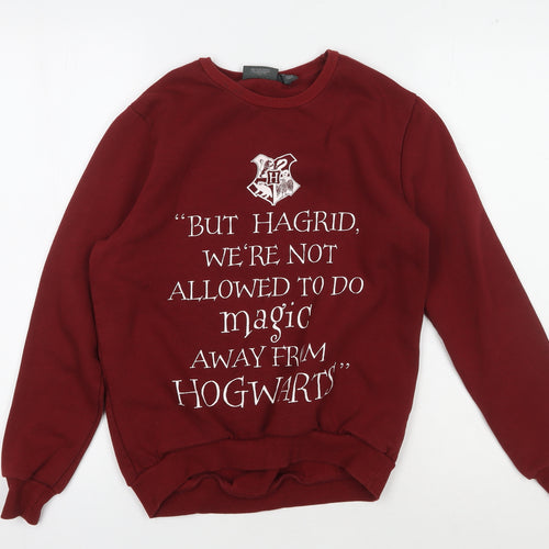 Harry Potter Women's Red Pullover Sweatshirt Size 8