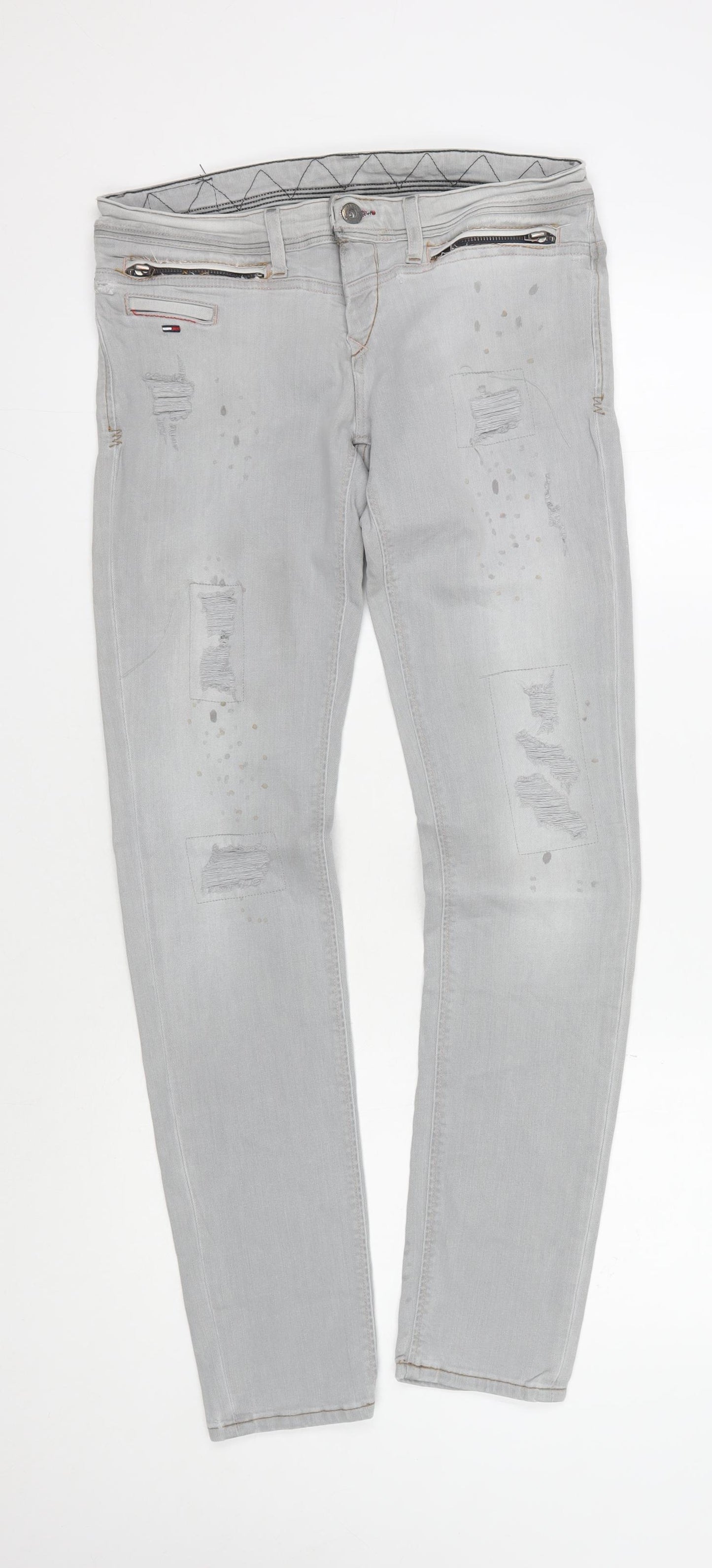 Tommy Hilfiger Women's Grey Slim Straight Jeans