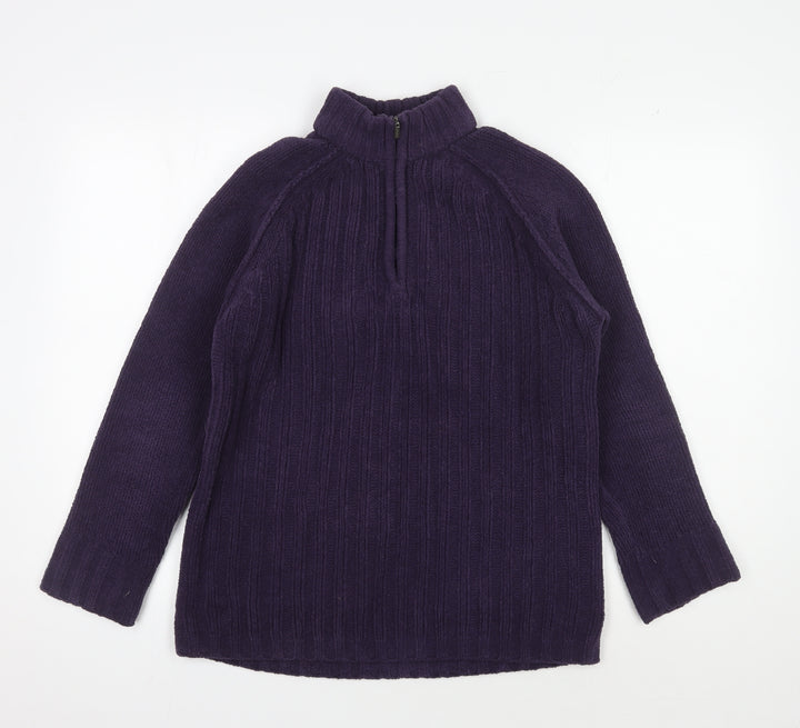Peter Storm Women's Purple Full Zip Jumper Size 10