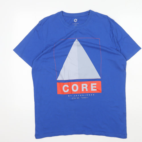Jack & Jones Men's Blue XL Graphic T-Shirt