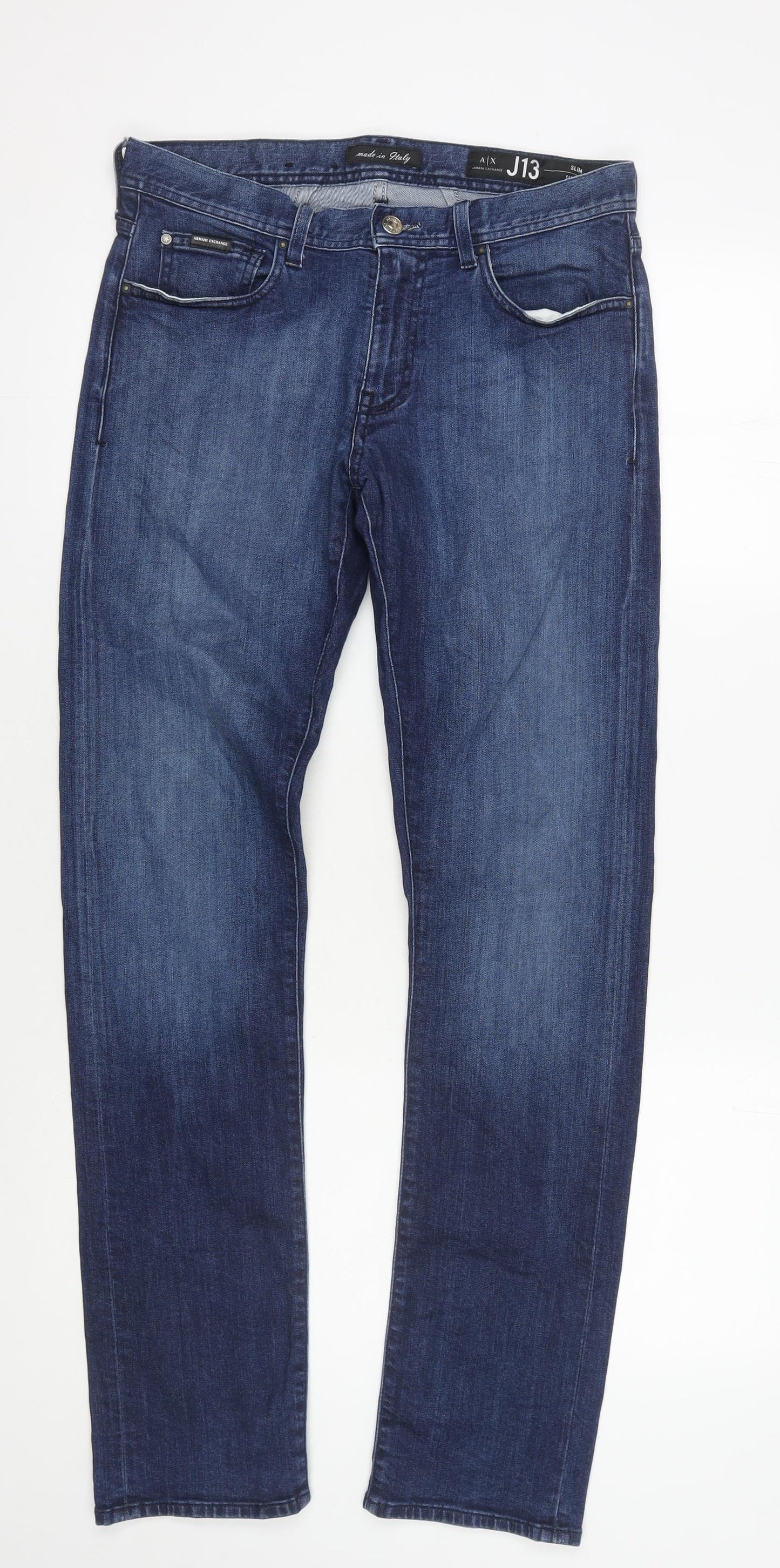 Armani Exchange Men's Blue Slim Fit Denim Jeans Size 30