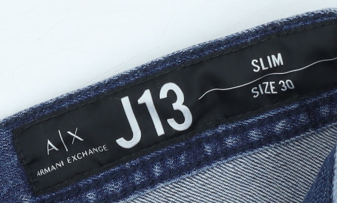 Armani Exchange Men's Blue Slim Fit Denim Jeans Size 30