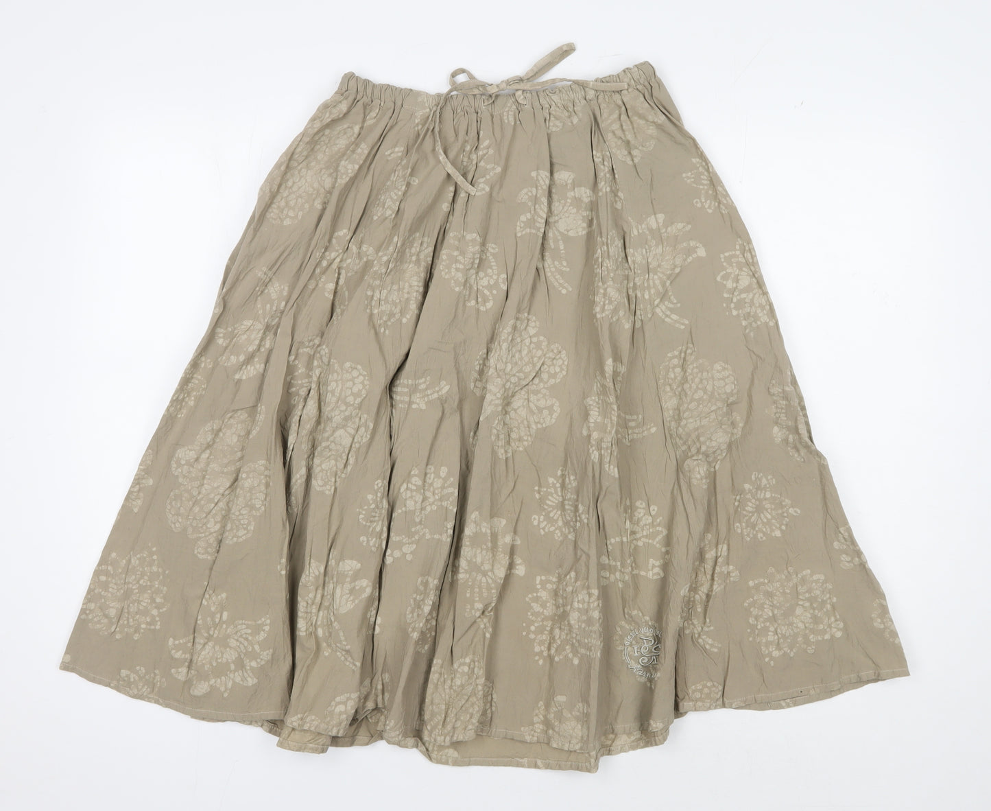 Diesel Women's Beige Floral Midi Flare Skirt Size 6