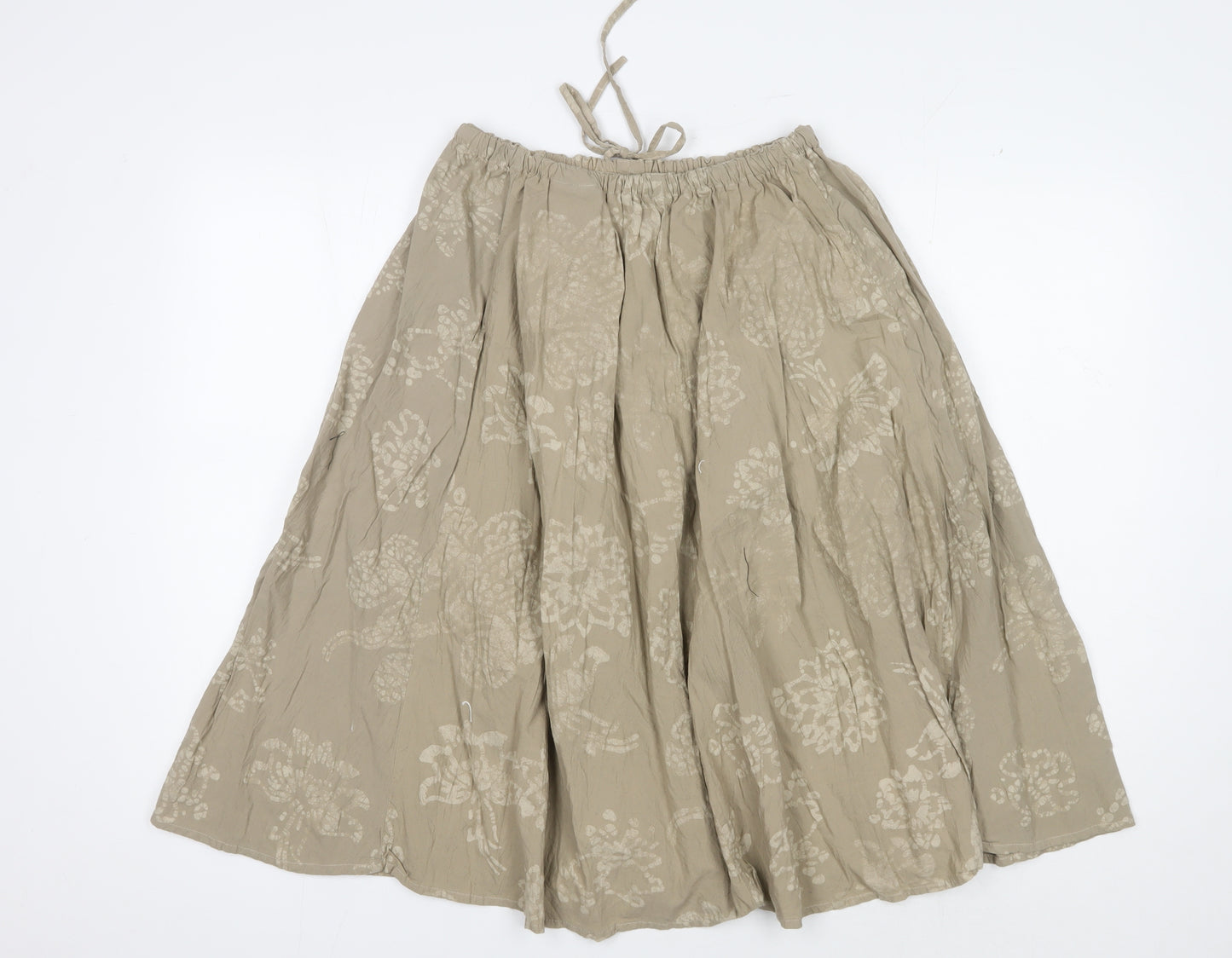 Diesel Women's Beige Floral Midi Flare Skirt Size 6