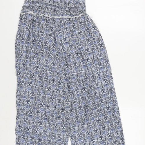 Fat Face Women's Blue Floral Jumpsuit, Size 10, Casual Summer Style