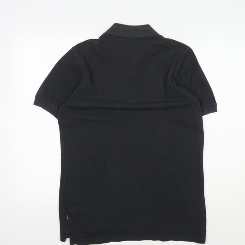 Adidas Men's Black Polo Shirt M - Casual Solid Cotton