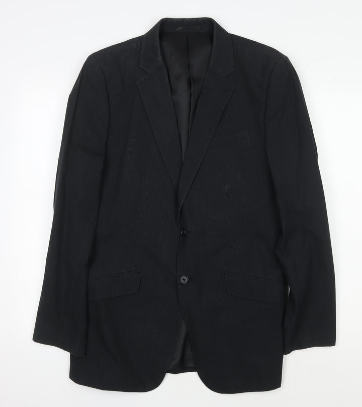 Jasper Conran Men's Black Blazer Jacket, Medium, Formal