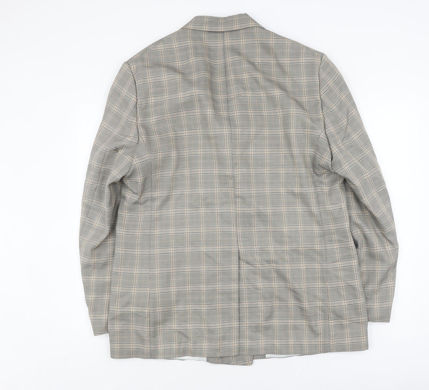 Zara Men’s Grey Check Tweed Blazer - Size 46