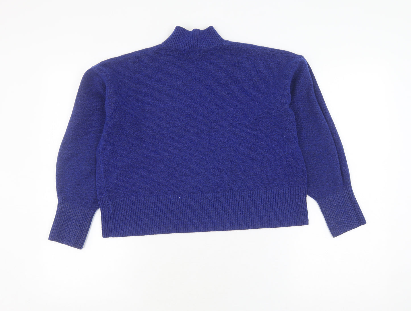 Glassons Women's Blue XS Pullover Jumper with Mock Neck