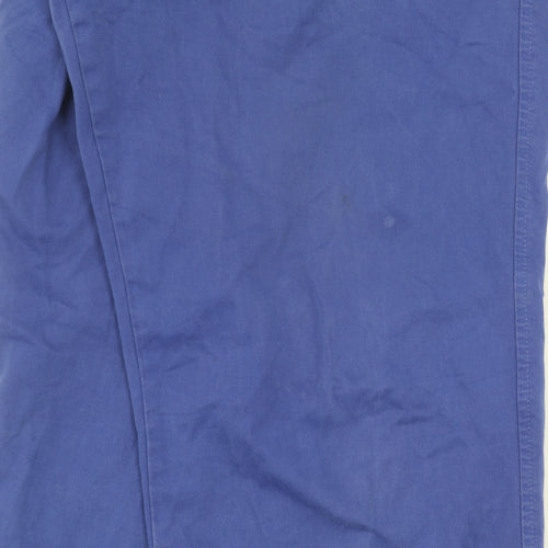 Lands' End Men's Blue Chino Trousers, Size 34, Classic Fit