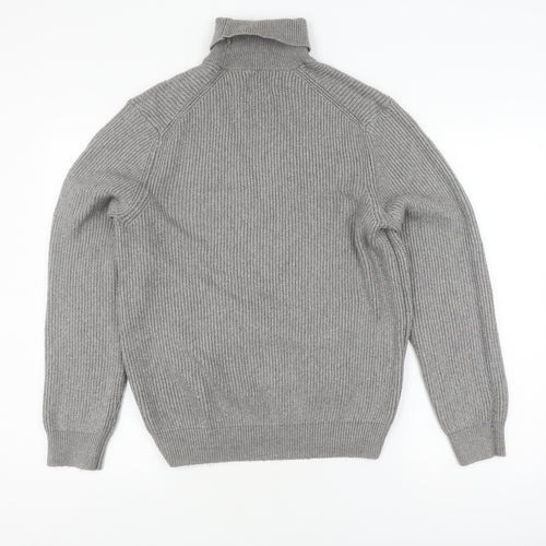 Marks and Spencer Women's Grey Roll Neck Jumper Size L
