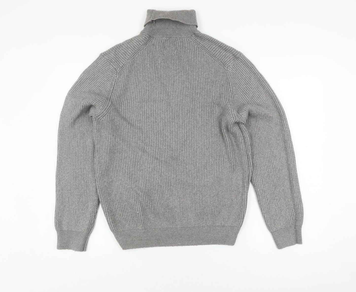 Marks and Spencer Women's Grey Roll Neck Jumper Size L