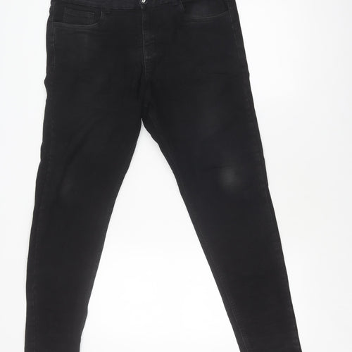 Gingtto Men's Black Slim Skinny Jeans Size 34