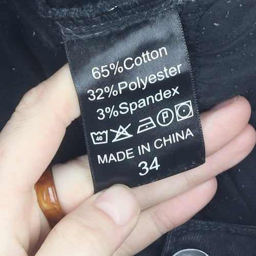 Gingtto Men's Black Slim Skinny Jeans Size 34