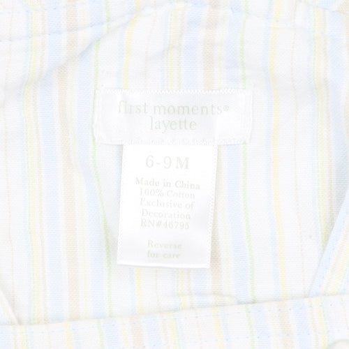 First Moments Layette Dungaree, Unisex 6-9 Months, Multicoloured