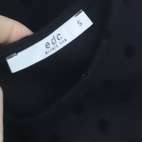 edc Black Polka Dot Dress - Women's S - Elegance & Comfort