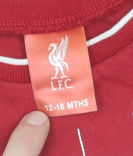 LFC Unisex Baby Red T-Shirt, 12-18 Months, Cotton