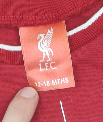 LFC Unisex Baby Red T-Shirt, 12-18 Months, Cotton