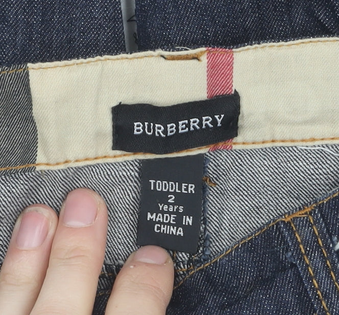 Burberry Girls Blue Straight Jeans 2 Years