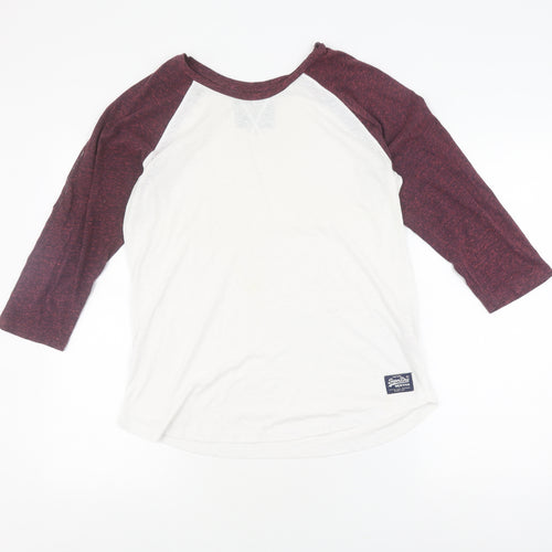 Superdry Men's White Vintage 3/4 Sleeve T-Shirt M
