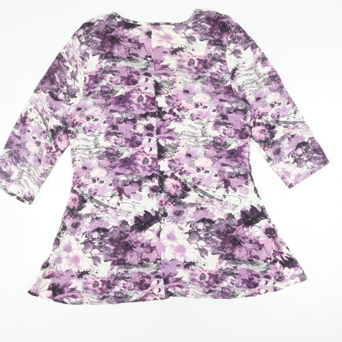 Autonomy Women's Purple Floral Top Size 14