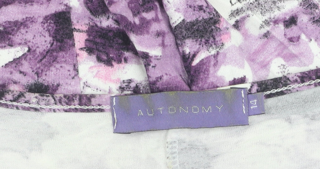 Autonomy Women's Purple Floral Top Size 14