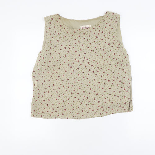 Kaleidoscope Women's Ivory Floral Tank Top - Size 16