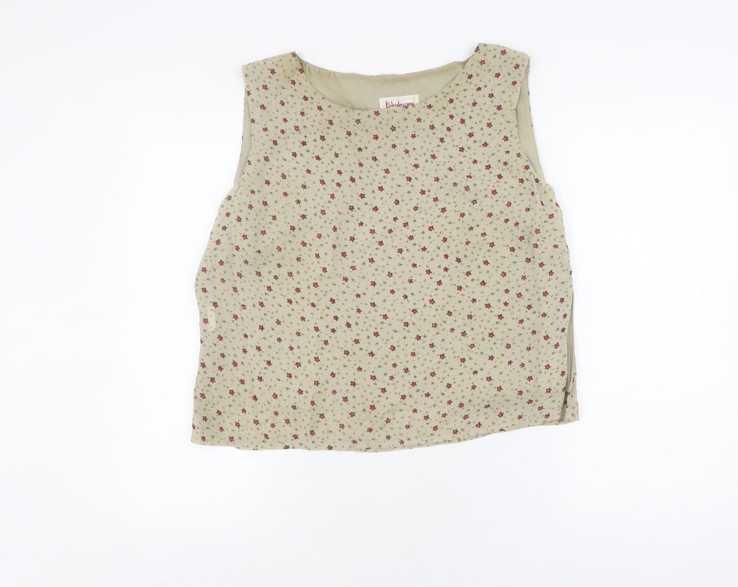 Kaleidoscope Women's Ivory Floral Tank Top - Size 16