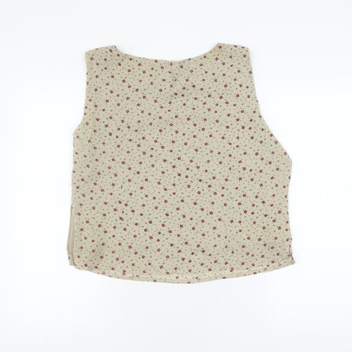 Kaleidoscope Women's Ivory Floral Tank Top - Size 16