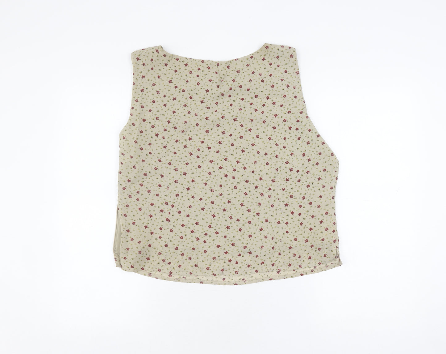 Kaleidoscope Women's Ivory Floral Tank Top - Size 16