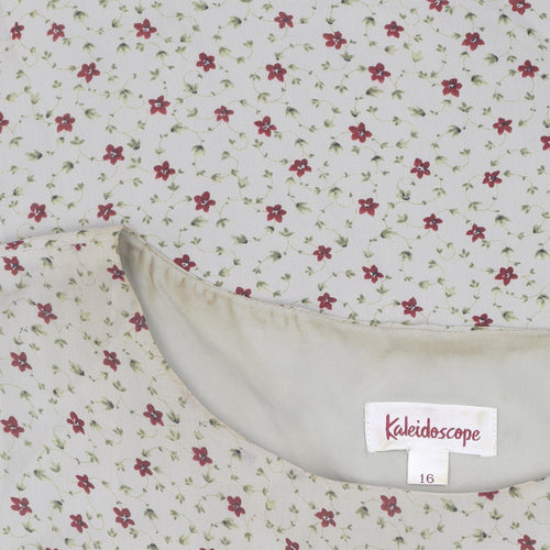Kaleidoscope Women's Ivory Floral Tank Top - Size 16