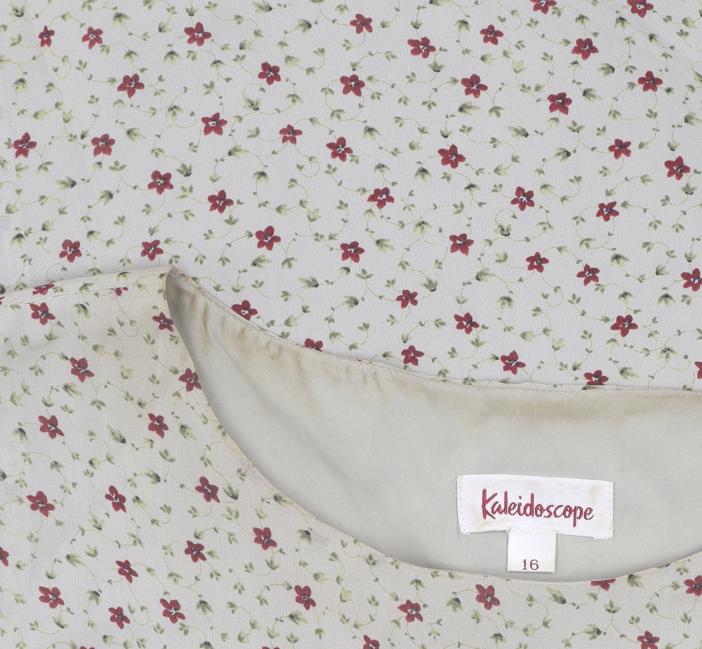 Kaleidoscope Women's Ivory Floral Tank Top - Size 16