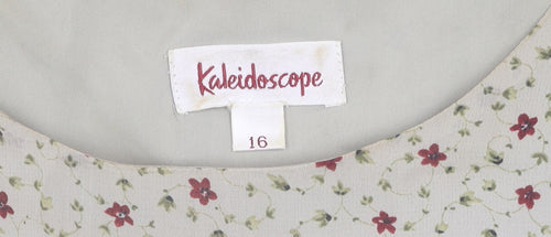 Kaleidoscope Women's Ivory Floral Tank Top - Size 16