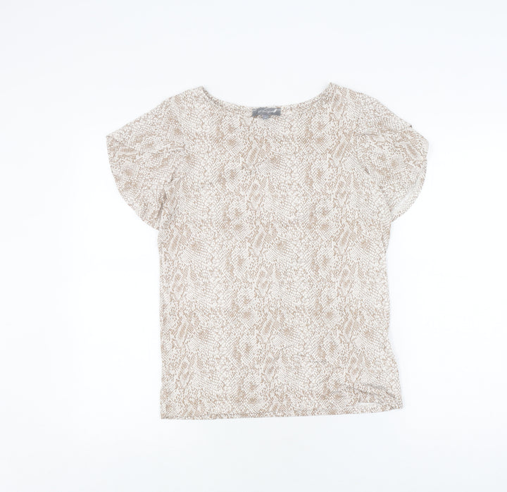 Principles Women's Beige Animal Print in Size 10 T-Shirt