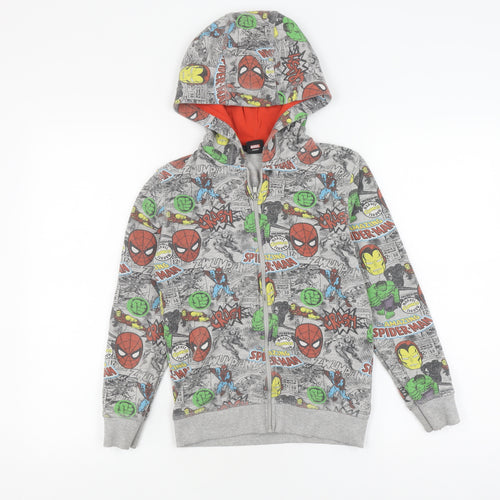Marvel Comics Boys Hoodie, Multicoloured, 9-10 Years, Full Zip