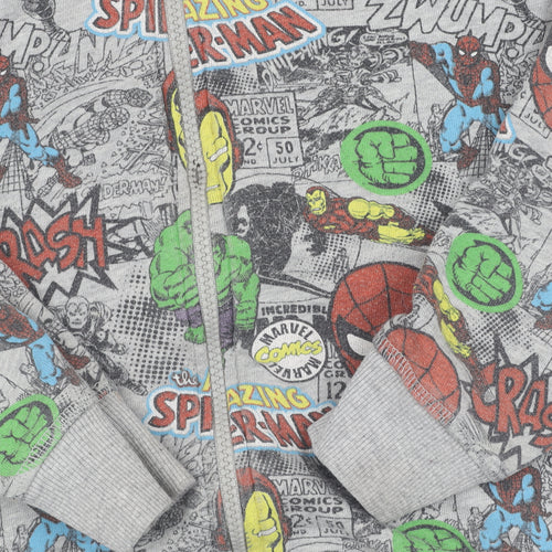 Marvel Comics Boys Hoodie, Multicoloured, 9-10 Years, Full Zip