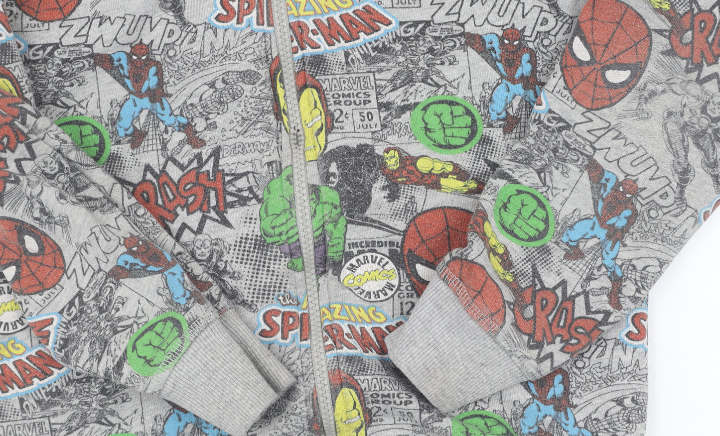 Marvel Comics Boys Hoodie, Multicoloured, 9-10 Years, Full Zip
